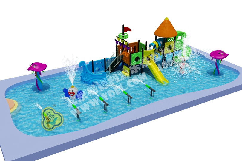 室內水上（shàng）樂園遊樂場滑梯六