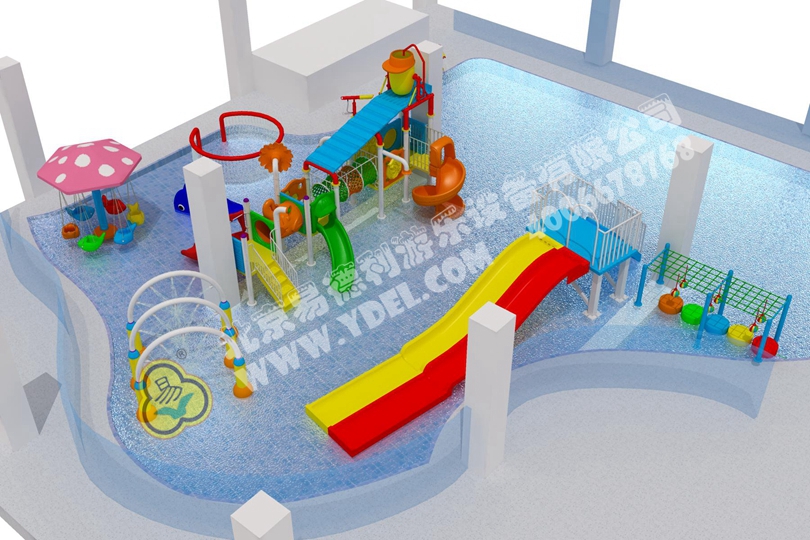 室（shì）內水（shuǐ）上樂園遊樂場滑梯（tī）二