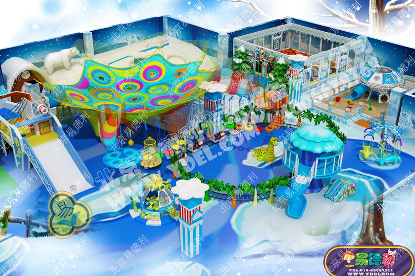 聖誕主題室（shì）內兒童淘氣堡