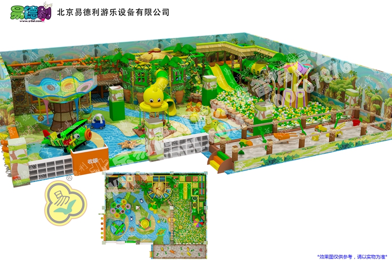 新型叢林卡通風格淘氣堡