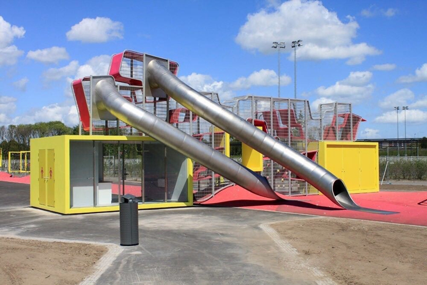 廣場戶外定製不鏽鋼滑梯