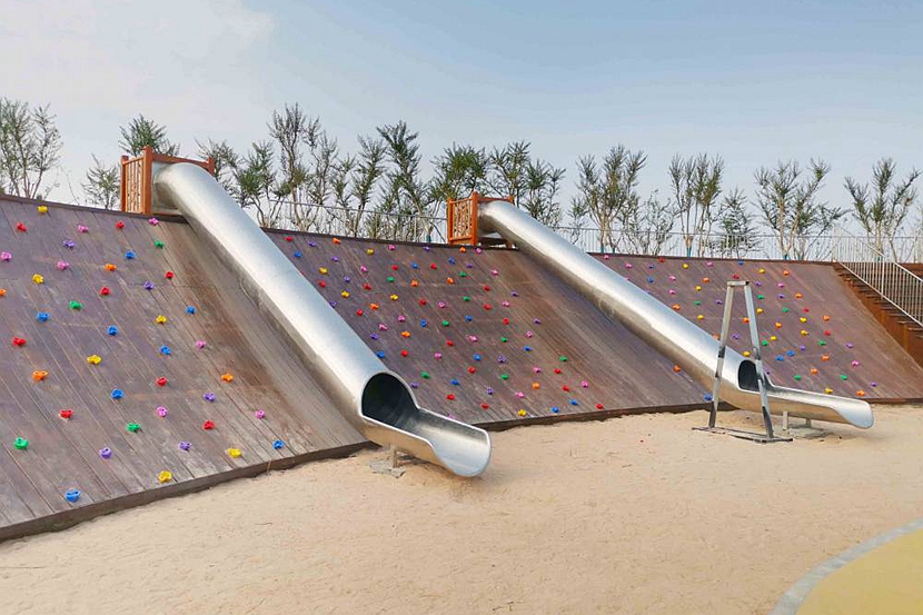 戶外不鏽鋼筒滑梯