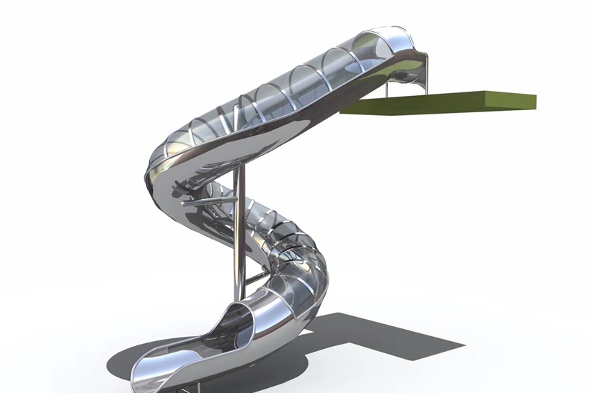 不鏽鋼封（fēng）閉式螺旋滑梯